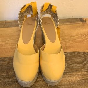 Castaner espadrille wedges in yellow